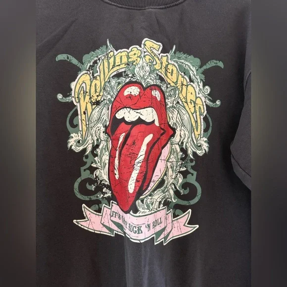 H&M Rolling Stones Dark Grey Sweatshirt, fits S/M. - Picture 3 of 11